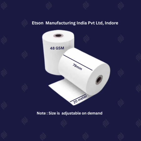 Etson thermla paper POS roll 79mm (3 inch), 48GSM pack of 50 at best price